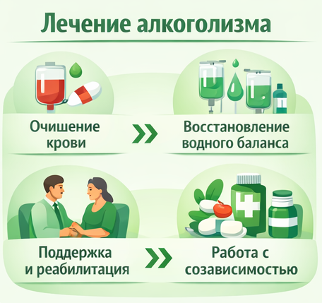 лечение алкоголизма в Еманжелинске этапы